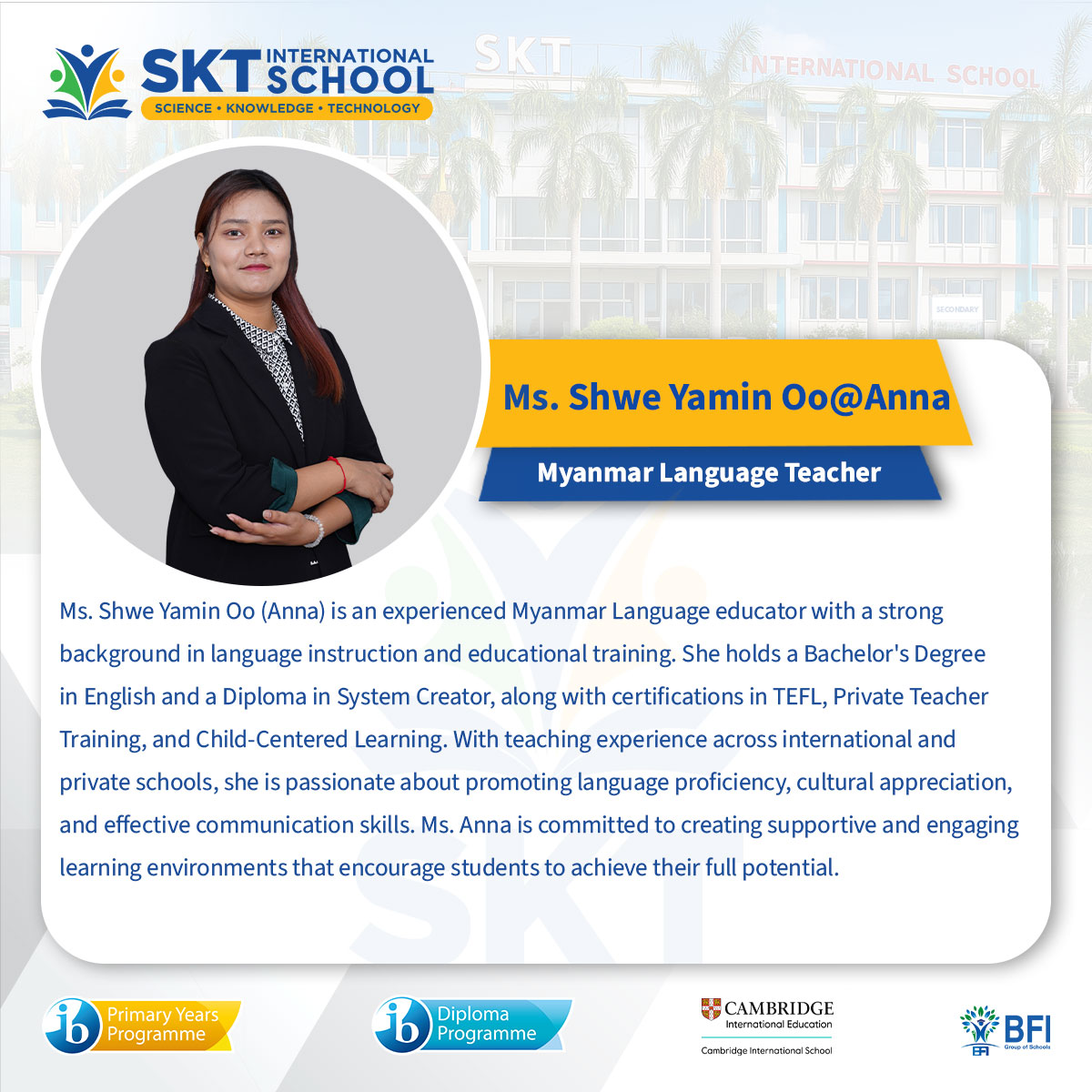 Ms. Shwe Yaminn Oo @ Anna